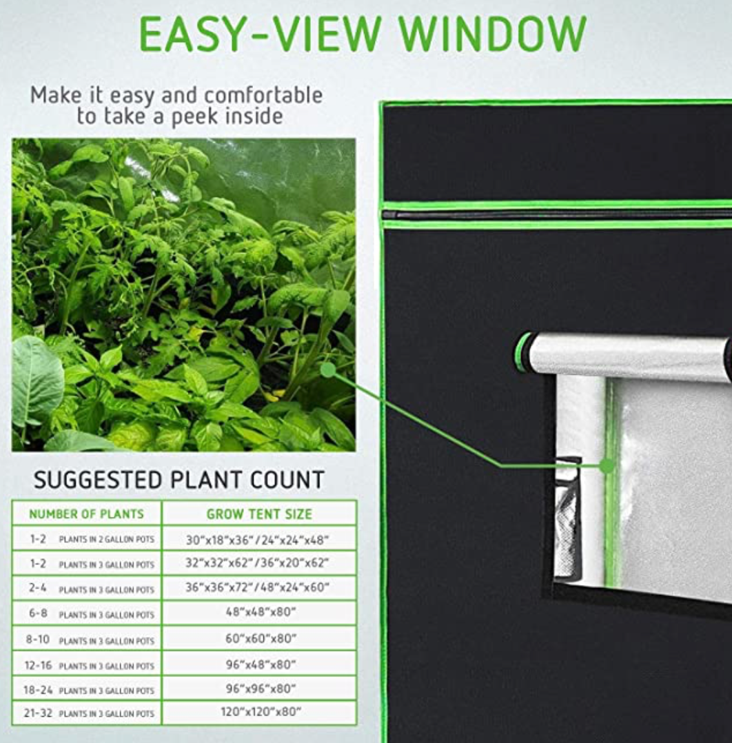 Grow Tent 2'x2' - ZP-1022