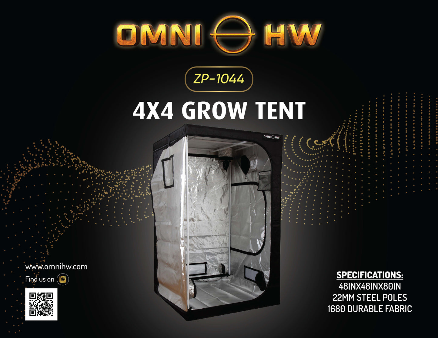 Grow Tent 4'x4' - ZP-1044