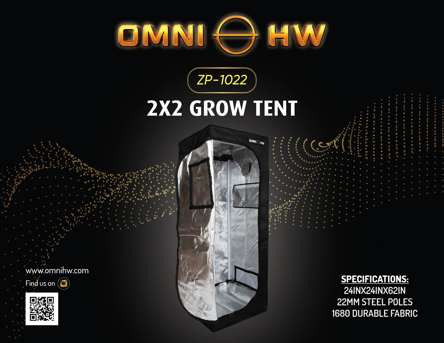 Grow Tent 2'x2' - ZP-1022